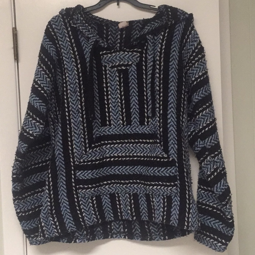 Black, White and Blue hoodie